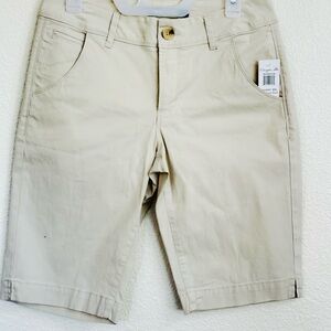 Christopher Blue Cream Buttoned Shorts Size 12